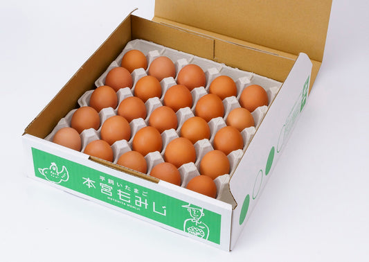 【全国送料無料】平飼い本宮もみじ卵 25個入り